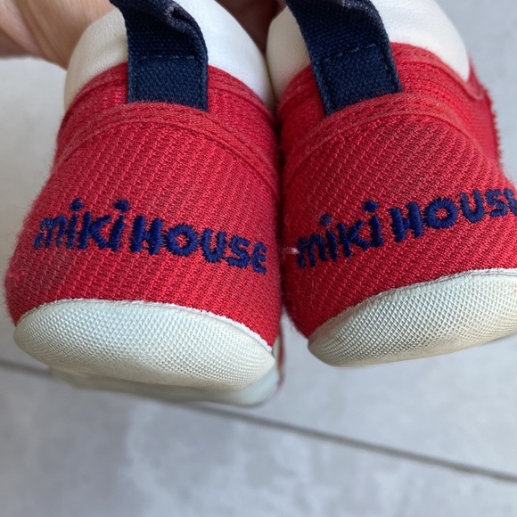 MikiHouse red baby First Shoe size 4, 12cm - Picture 5 of 6